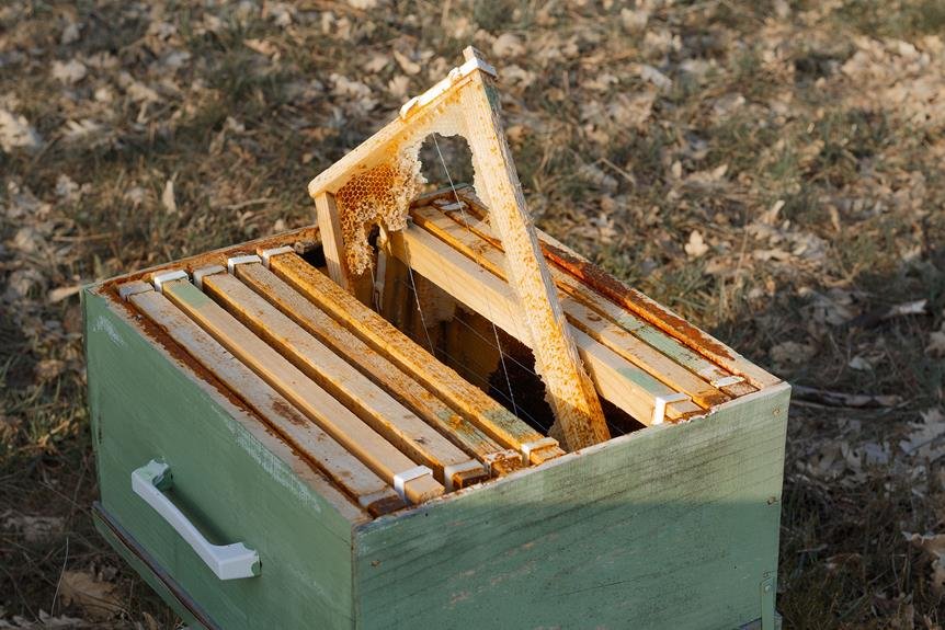 harvesting honey with mold