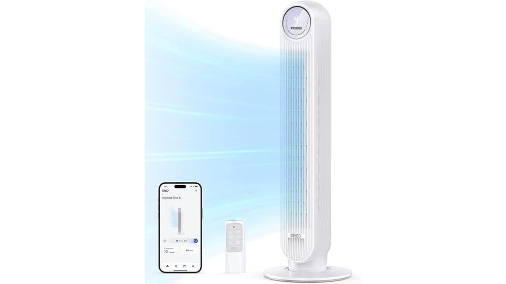 dreo tower fan smart quiet powerful